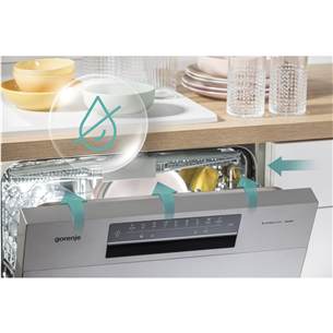 Gorenje, 16 place settings, grey - Free standing dishwasher Item - GS643D90X