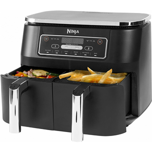 Karšto oro gruzdintuvė Ninja Foodi Dual Zone, 7,6 L, 2400 W, juoda  Prekė-AF300EU