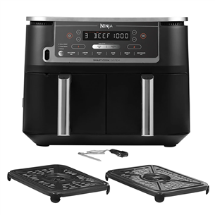 Karšto oro gruzdintuvė Ninja Foodi MAX Dual Zone AF451EU, 9.5 l, juoda AF451EU