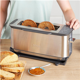 Skrudintuvas, grilis ir sumuštinių keptuvė Ninja Foodi 3-in-1, 2400 W, nerūdijančio plieno  Prekė-ST202EU