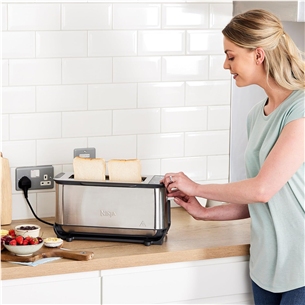 Skrudintuvas, grilis ir sumuštinių keptuvė Ninja Foodi 3-in-1, 2400 W, nerūdijančio plieno  Prekė-ST202EU