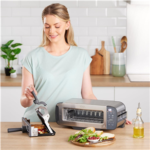 Skrudintuvas, grilis ir sumuštinių keptuvė Ninja Foodi 3-in-1, 2400 W, nerūdijančio plieno  Prekė-ST202EU