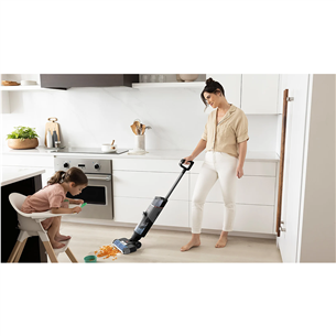 Belaidis dulkių siurblys - šluota Shark HydroVac Wet and Dry WD210EU, pilkas