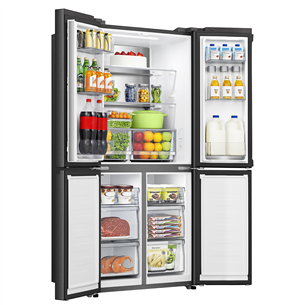 Šaldytuvas Hisense, Cross Door, No Frost, 483 L, aukštis 179 cm, juodas Prekė - RQ5P470SAFE