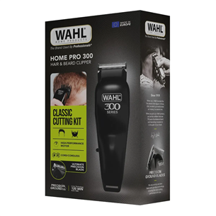 Plaukų kirpimo mašinėlė Wahl Home Pro 300, belaidė, juoda Prekė - 20602.0460