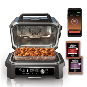 Elektrinis grilis Ninja Woodfire Pro Connect XL, mėlynas/juodas Prekė-OG901EU