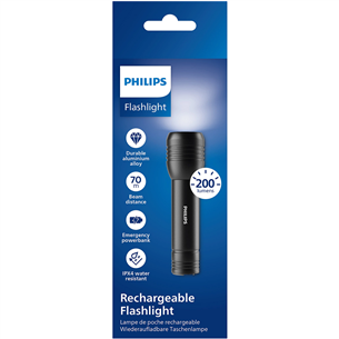 Prožektorius Philips Torch, 200 lm, juodas  Prekė-SFL7003R/10