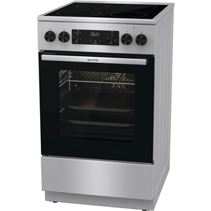 Gorenje, 70 л, ширина 50 см, нерж. сталь - Керамическая плита с электрической духовкой Товар - GECS5C70XA