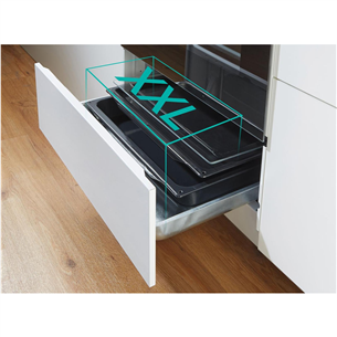 Gorenje, 70 л, ширина 50 см, нерж. сталь - Керамическая плита с электрической духовкой Товар - GECS5C70XA
