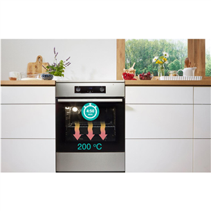 Gorenje, 70 л, ширина 50 см, нерж. сталь - Керамическая плита с электрической духовкой Товар - GECS5C70XA