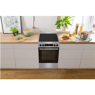 Gorenje, 70 л, ширина 50 см, нерж. сталь - Керамическая плита с электрической духовкой Товар - GECS5C70XA