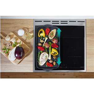 Gorenje, 71 л, ширина 60 см, нерж. сталь - Индукционная плита с электрической духовкой Товар - GEIT6C60XPG