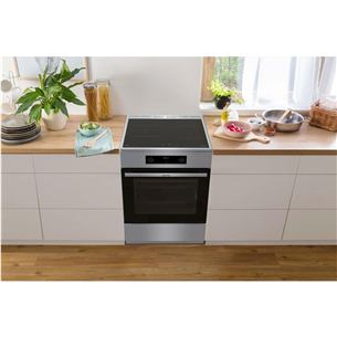 Gorenje, 71 л, ширина 60 см, нерж. сталь - Индукционная плита с электрической духовкой Товар - GEIT6C60XPG