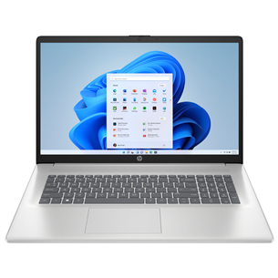 HP Laptop 17-cp2012ny, 17,3'', IPS, Ryzen 5, 8 GB, 256 GB, sidabrinis - Nešiojamas kompiuteris Prekė A5QR4EA#B1R