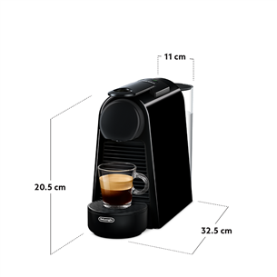 Kapsulinis kavos aparatas Nespresso Essenza Mini, juoda