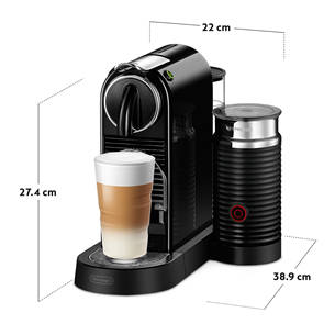 Kapsulinis kavos aparatas Nespresso Citiz Milk, juoda