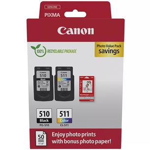 Rašalo kasečių rinkinys Canon PIXMA PG-510/CL-511  Prekė-2970B017 2970B017