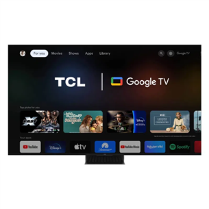Televizorius TCL C855, 65'', 4K UHD, Mini-LED, pilkas Prekė - 65C855