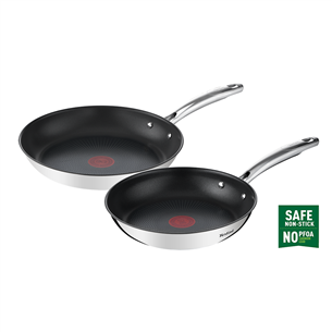Tefal Duetto+, 24/28 cm, 2 vnt., nerūdijančio plieno spalvos - Keptuvių rinkinys G732S255