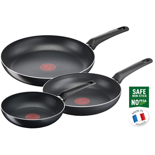 Tefal Simple Cook, 20/24/28 cm, 3 vnt., juodas - Keptuvių rinkinys B5569153
