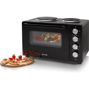 Mini orkaitė su 2 kaitvietėmis Gorenje, 30 L, 3200 W, juoda Prekė - OM30GBX