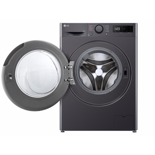 LG, 10 kg, depth 56.5 cm, 1400 rpm, black - Front Load Washing Machine Item - F4WR510SBM.AMBQWMR