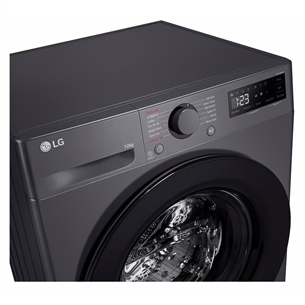 LG, 10 kg, depth 56.5 cm, 1400 rpm, black - Front Load Washing Machine Item - F4WR510SBM.AMBQWMR