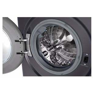 LG, 10 kg, depth 56.5 cm, 1400 rpm, black - Front Load Washing Machine Item - F4WR510SBM.AMBQWMR