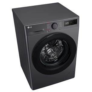 LG, 10 kg, depth 56.5 cm, 1400 rpm, black - Front Load Washing Machine Item - F4WR510SBM.AMBQWMR