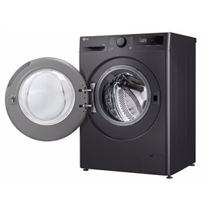 LG, 10 kg, depth 56.5 cm, 1400 rpm, black - Front Load Washing Machine Item - F4WR510SBM.AMBQWMR
