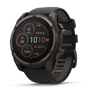 Sportinis laikrodis Garmin Fenix 8 Sapphire Solar, 51 mm, carbon gray Prekė - 010-02907-11 010-02907-11