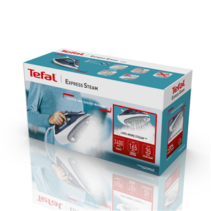 Tefal Express Steam, 2400 Вт, белый/синий - Паровой утюг Товар - FV2837E0