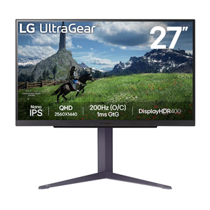 LG UltraGear 27GS85Q, 27'', Nano IPS, QHD, 180 Hz, juodas - Monitorius   Prekė-27GS85Q-B 27GS85Q-B