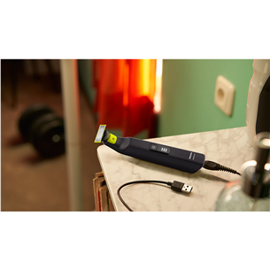 Kūno ir barzdos skustuvas Philips OneBladePro 360 Face + body, juodas Prekė-QP6542/15