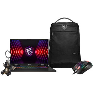 Nešiojamas kompiuteris MSI Sword 17 HX B14V 20th Anniversary Bundle, 17'', WQHD+, 240 Hz, i7, 32 GB, 2 TB, RTX 4070, pilkas  Prekė-SWD17HX-B14VGKG-094N SWD17HX-B14VGKG-094N
