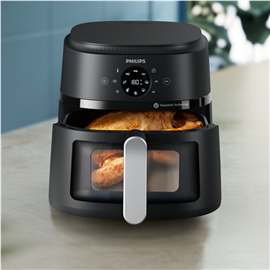 Philips Airfryer 2000 series, 6.2 L, 1700 W, juoda - Karšto oro gruzdintuvė