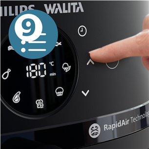 Philips Airfryer 2000 series, 6.2 L, 1700 W, juoda - Karšto oro gruzdintuvė