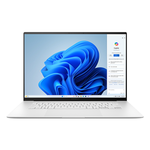 Nešiojamas kompiuteris Asus Zenbook S 16 OLED, 16'', 3K, 120 Hz, OLED, Ryzen AI 9, 24 GB, 1 TB, baltas  Prekė-UM5606WA-RK217W UM5606WA-RK217W