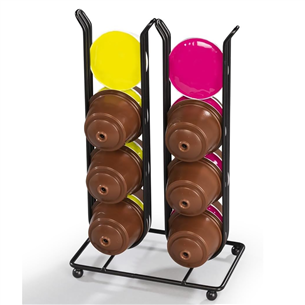 Kavos kapsulių stovas Xavax, Dolce Gusto ir Nespresso Vertuo, 16 kapsulių, matinė juoda Prekė-00111266