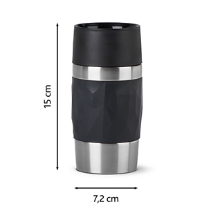 Kelioninis puodelis  Tefal, 0,3 L, juodas   Prekė-N2160110