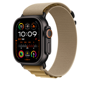 Apple Watch Alpine Loop, 49 mm, Large, black titanium, tan - Dirželis
