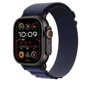 Apple Watch Alpine Loop, 49 mm, Medium, black titanium, navy - Dirželis