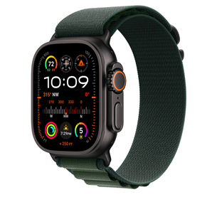Apple Watch Alpine Loop, 49 mm, Large, black titanium, dark green - Dirželis