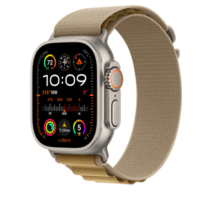 Apple Watch Alpine Loop, 49 mm, Large, natural titanium, tan - Dirželis