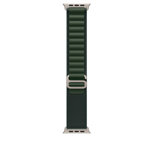Apple Watch Alpine Loop, 49 mm, Large, natural titanium, dark green - Dirželis MXMW3ZM/A