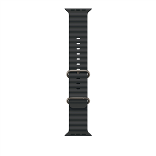 Apple Ocean Band, 49 mm, natural titanium, black - Dirželis MXTL3ZM/A