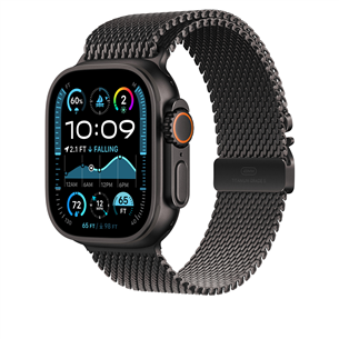 Apple Milanese Loop, 49 mm, Large, black titanium - Dirželis