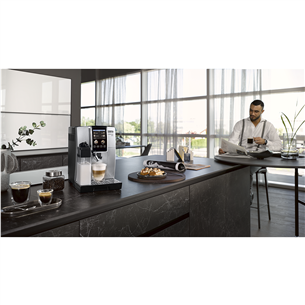Espresso kavos aparatas  Delonghi Dinamica Plus, sidabrinis    Prekė-ECAM380.85.SB