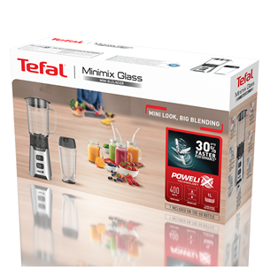 Trintuvas + Gertuvė Tefal Minimix, 400 W, sidabrinis   Prekė-BL16GE30