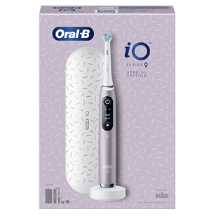 Braun Oral-B iO 9, travel case, rožinis - Elektrinis dantų šepetėlis   Prekė-IO9.ROSEQUARTZ
